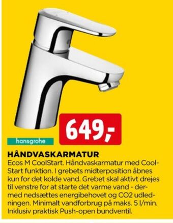 jem & fix Hansgrohe håndvaskarmatur tilbud
