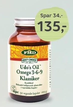 Helsam Udo's Oil Omega 3+6+9 tilbud