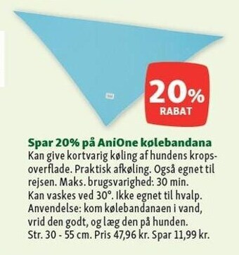 Maxi Zoo AniOne kølebandana tilbud