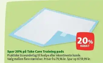 Maxi Zoo Take care training pads tilbud