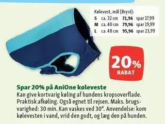Maxi Zoo AniOne køleveste tilbud