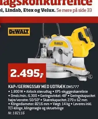 Bygma Kap-/Geringssav med udtræk tilbud