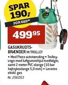 Gas ukrudtsbrænder m/trolley