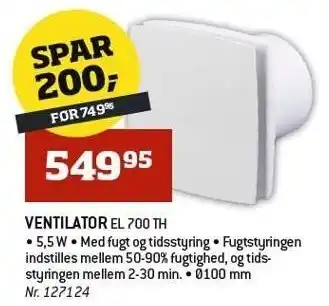 Bygma Ventilator tilbud