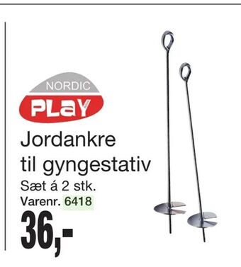 Harald Nyborg Jordankre til gyngestativ tilbud