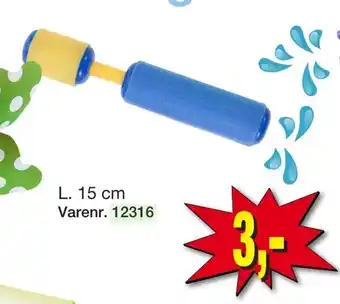 Harald Nyborg Vandpistol i skum 15 cm - assorterede farver tilbud