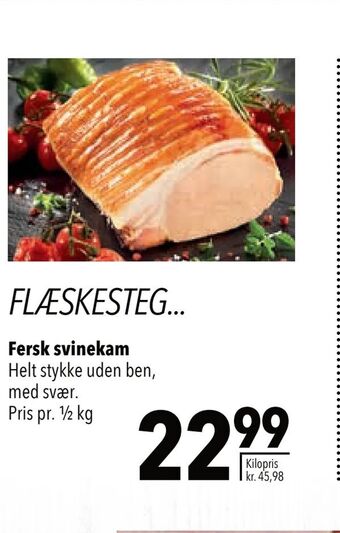 Fersk svinekam