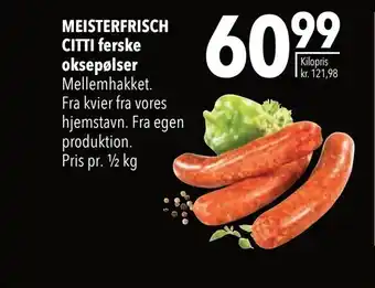 MEISTERFRISCH CITTI ferske oksepølser