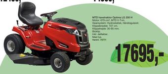 MTD havetraktor Optima LG 200 H