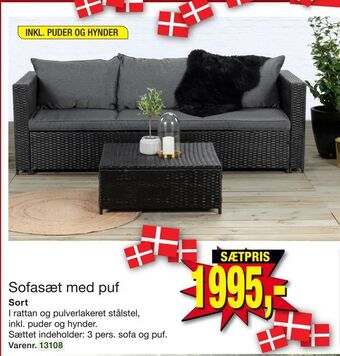 Sofasæt med puf