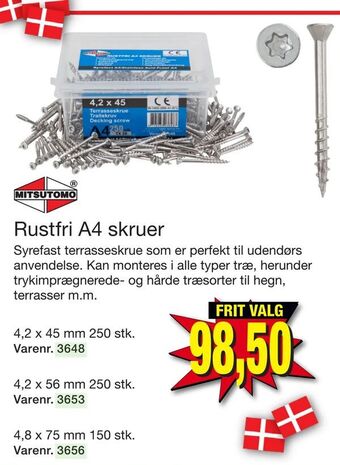 Harald Nyborg Rustfri A4 skruer tilbud