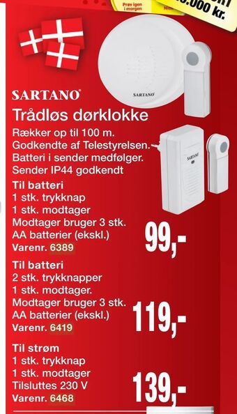 Harald Nyborg Trådløs dørklokke tilbud