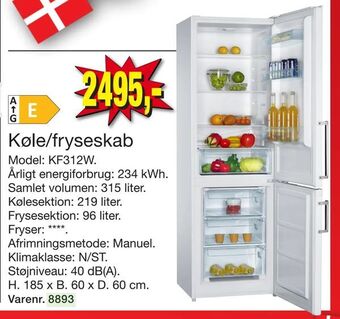 Harald Nyborg Køle/fryseskab tilbud