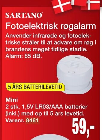 Harald Nyborg Fotoelektrisk røgalarm tilbud