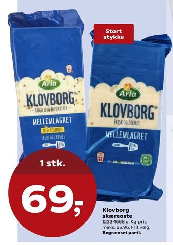 Kvickly Klovborg skæreoste tilbud