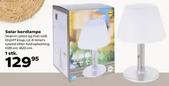 Kvickly Solar bordlampe tilbud