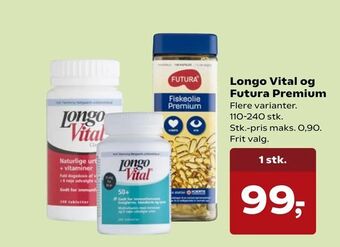 Kvickly Longo Vital og Futura Premium tilbud