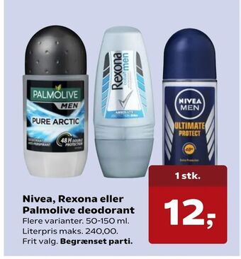 Kvickly Nivea, Rexona eller Palmolive deodorant tilbud