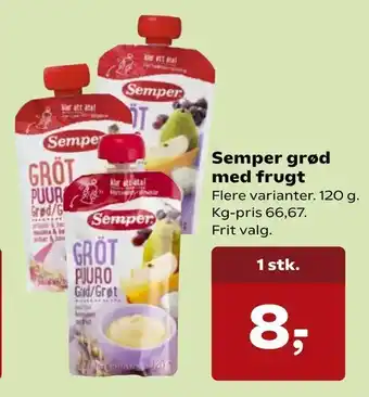 Kvickly Semper grød med frugt tilbud