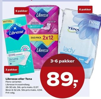 Kvickly Libresse eller Tena tilbud