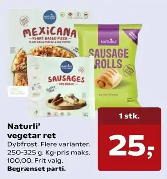 Kvickly Naturli' vegetar ret tilbud
