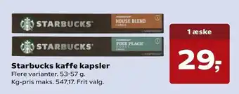 Kvickly Starbucks kaffe kapsler tilbud