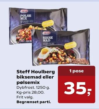 Kvickly Steff Houlberg biksemad eller pølsemix tilbud