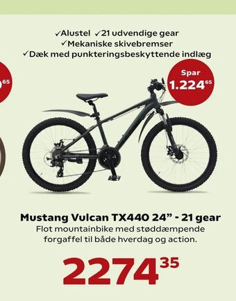 Kvickly Mustang Vulcan TX440 24" - 21 gear tilbud