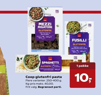 Kvickly Coop glutenfri pasta tilbud