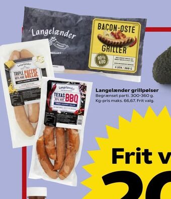 Kvickly Langelænder grillpølser tilbud