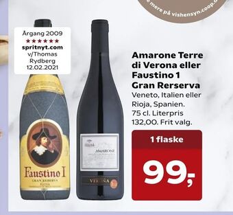 Amarone Terre di Verona eller Faustino 1 Gran Rerserva