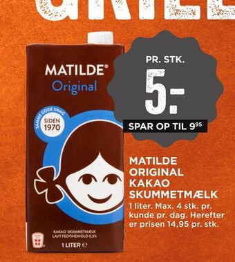 MENY Matilde original kakao skummetmælk tilbud
