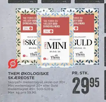 MENY Them økologiske skæreoste tilbud