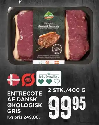 MENY Entrecote af dansk økologisk gris tilbud