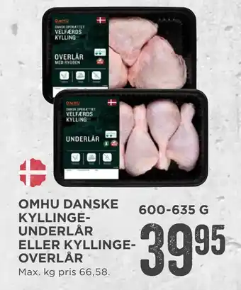 MENY Omhu danske kyllinge- underlår eller kyllinge- overlår tilbud