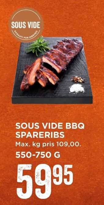 MENY Sous vide bbq spareribs tilbud