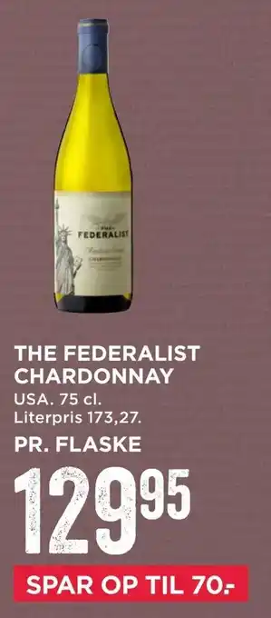 MENY The federalist chardonnay tilbud