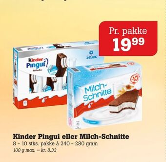 Poetzsch Padborg Kinder Pingui eller Milch-Schnitte tilbud