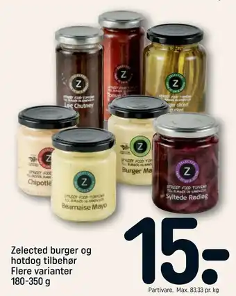 REMA 1000 Zelected burger og hotdog tilbehør tilbud