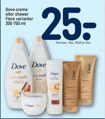 REMA 1000 Dove creme eller shower tilbud