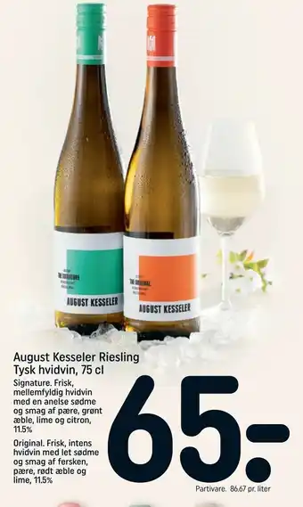 REMA 1000 August Kesseler Riesling Tysk hvidvin tilbud