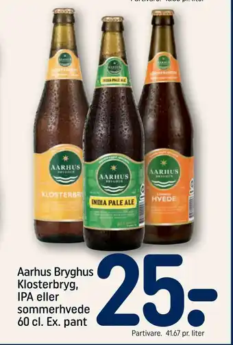 REMA 1000 Aarhus Bryghus Klosterbryg, IPA eller sommerhvede tilbud