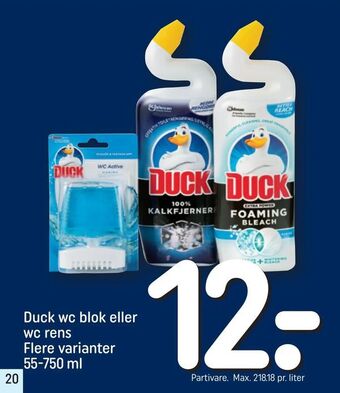 REMA 1000 Duck wc blok eller wc rens tilbud