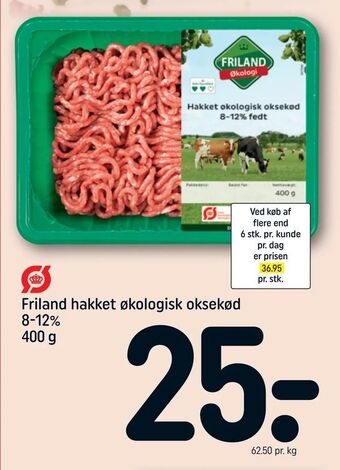 REMA 1000 Friland hakket økologisk oksekød 8-12% tilbud