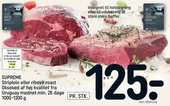 REMA 1000 Striploin eller ribeye tilbud