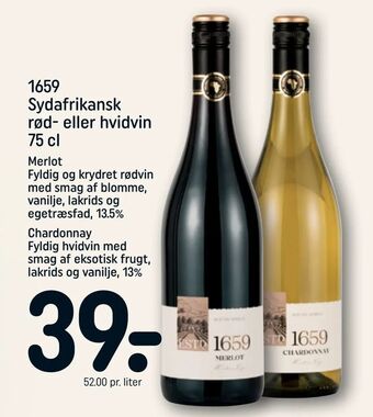 REMA 1000 1659 Sydafrikansk rød- eller hvidvin tilbud