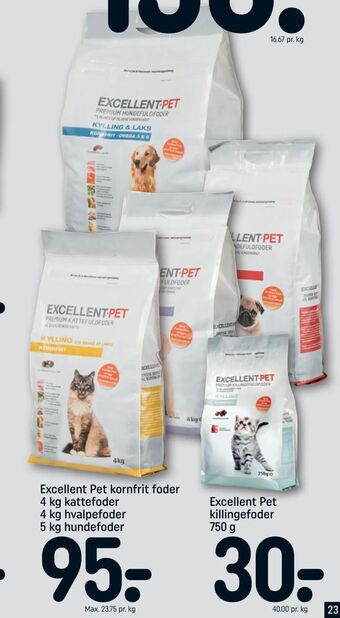 REMA 1000 Excellent Pet kornfrit foder tilbud