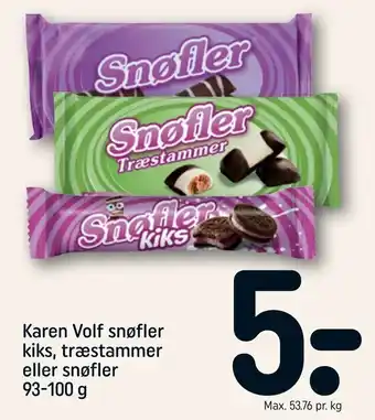 REMA 1000 Karen Volf snøfler kiks, træstammer eller snøfler tilbud