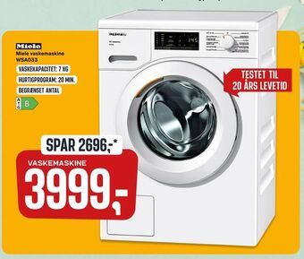 Skousen Miele vaskemaskine WSA033 tilbud