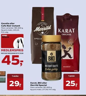 SuperBrugsen Karat, BKI eller Merrild Special tilbud